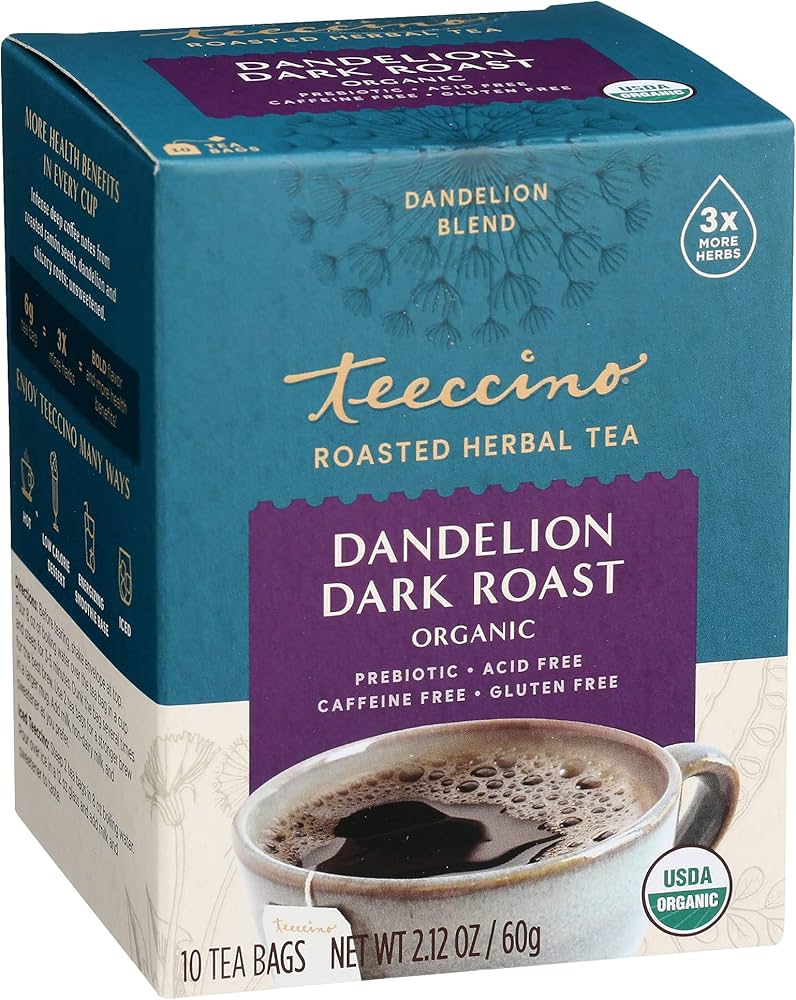 Teeccino   Dandelion Herbal Tea   Dark Roast10CT