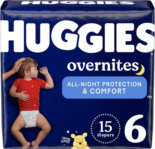 HUGGIES DIAPERS OVERNIGHT #6 JB 15 pack of 4