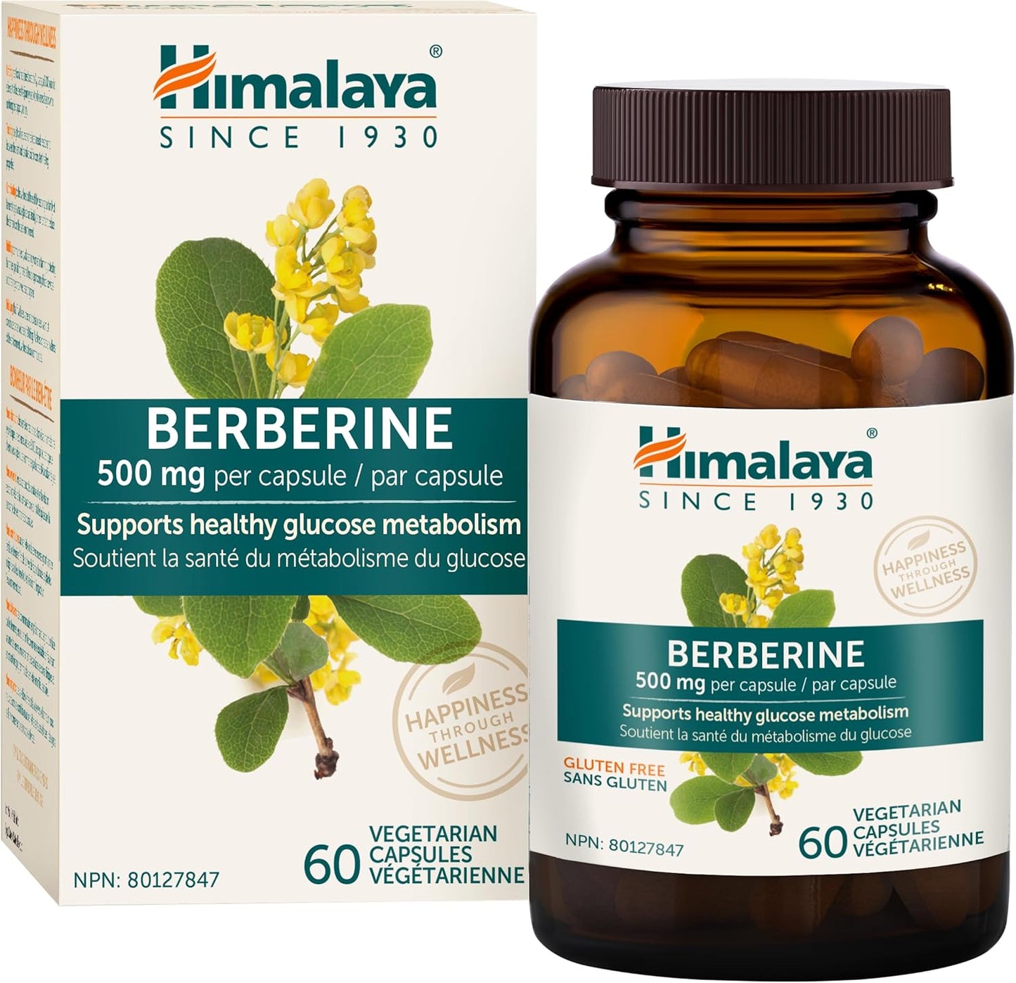 Himalaya Wellness    Himalaya Herbs Berberine (Bilingual)    Container Size: 60 Count    Each