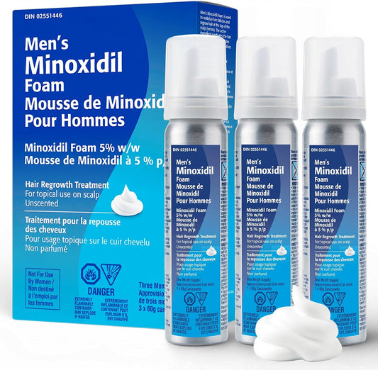 MINOXIDIL FOAM MN 5%W/W 3X60G FOAM