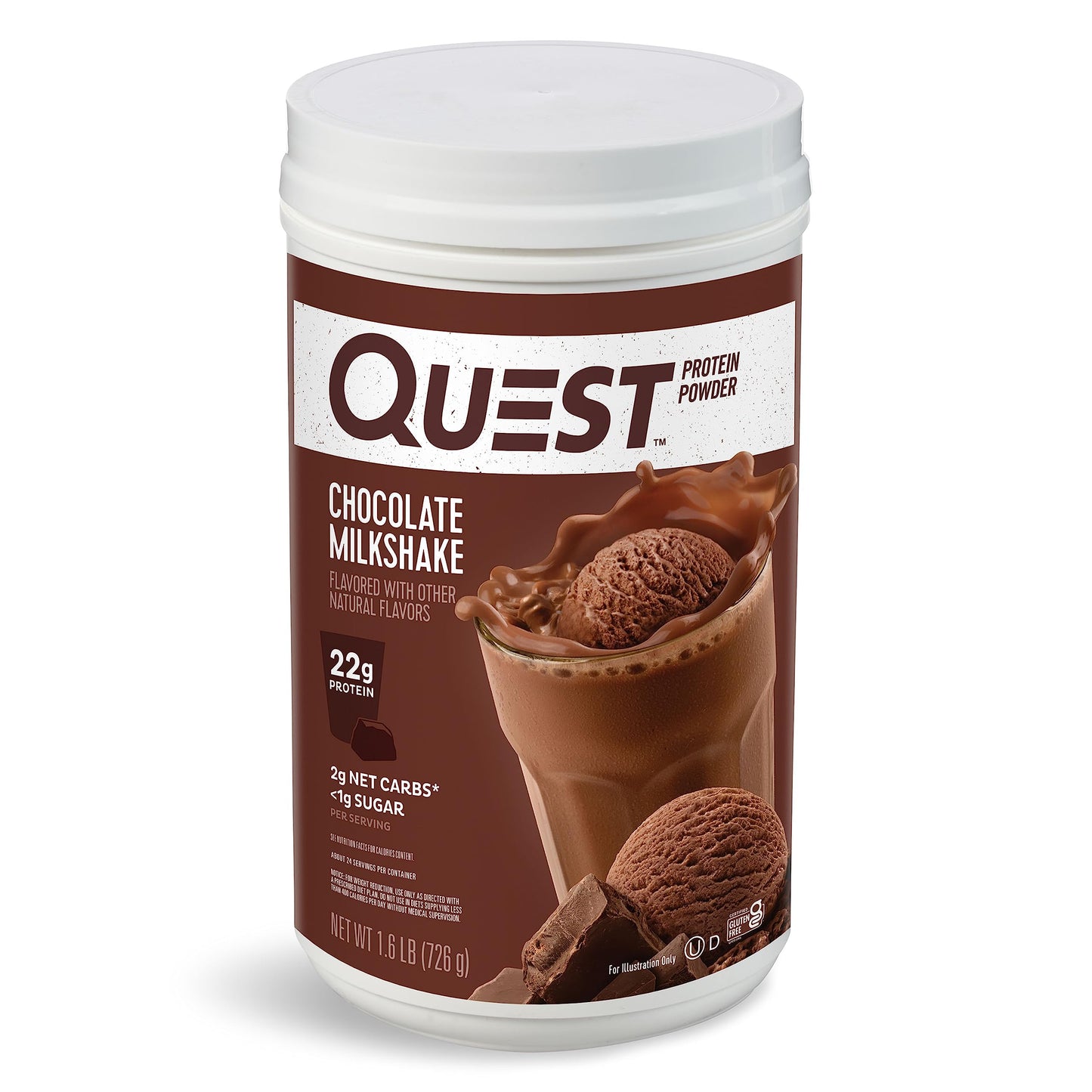 Quest   Quest Protein Powder, Chocolate Milkshake, 1.6lb