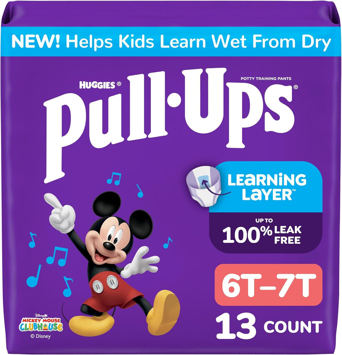 HUGGIES PULL-UPS TRAINING PANTS JB 6T-7T BOY 13 pack of 4