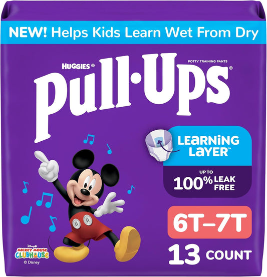 HUGGIES PULL-UPS TRAINING PANTS JB 6T-7T BOY 13 pack of 4