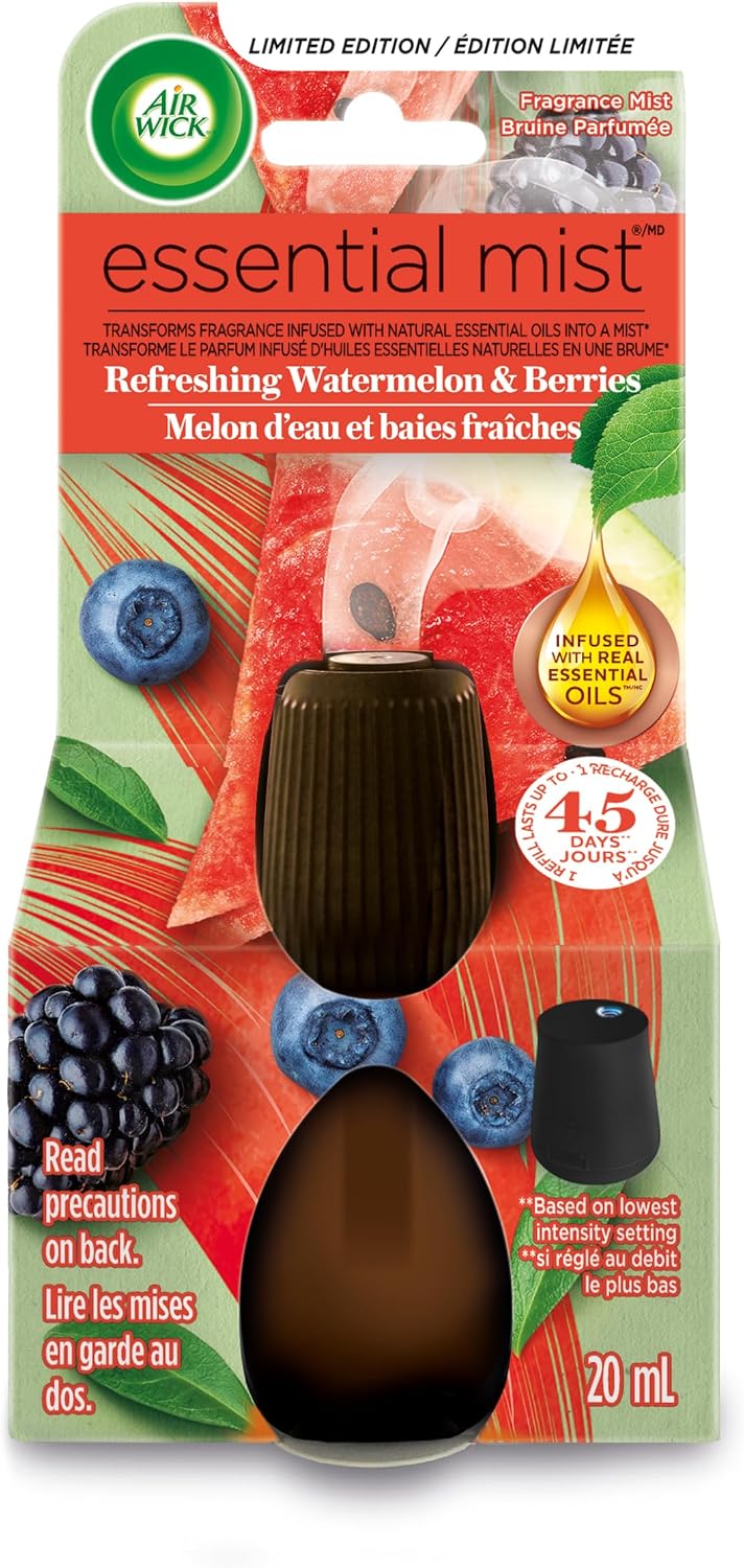 AIRWICK ESSENT MIST REFILL WATERMELON&BERRIES 20ML pack of 6