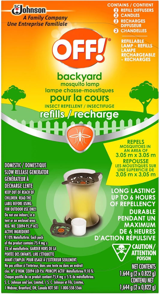 OFF LAMP MOSQUITO REFILL 2 pack of 8