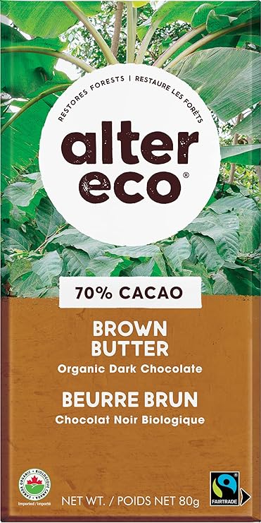 Alter Eco   Organic Chocolate   Dark Brown Butter80G