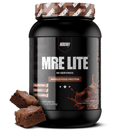 Redcon1    Redcon1 MRE Lite    Flavour: Fudge Brownie 
Container Size: 30 Servings    Each