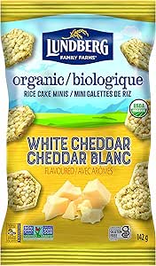 Lundberg Family Farms   Organic Rice Cake Minis    White Cheddar  142G