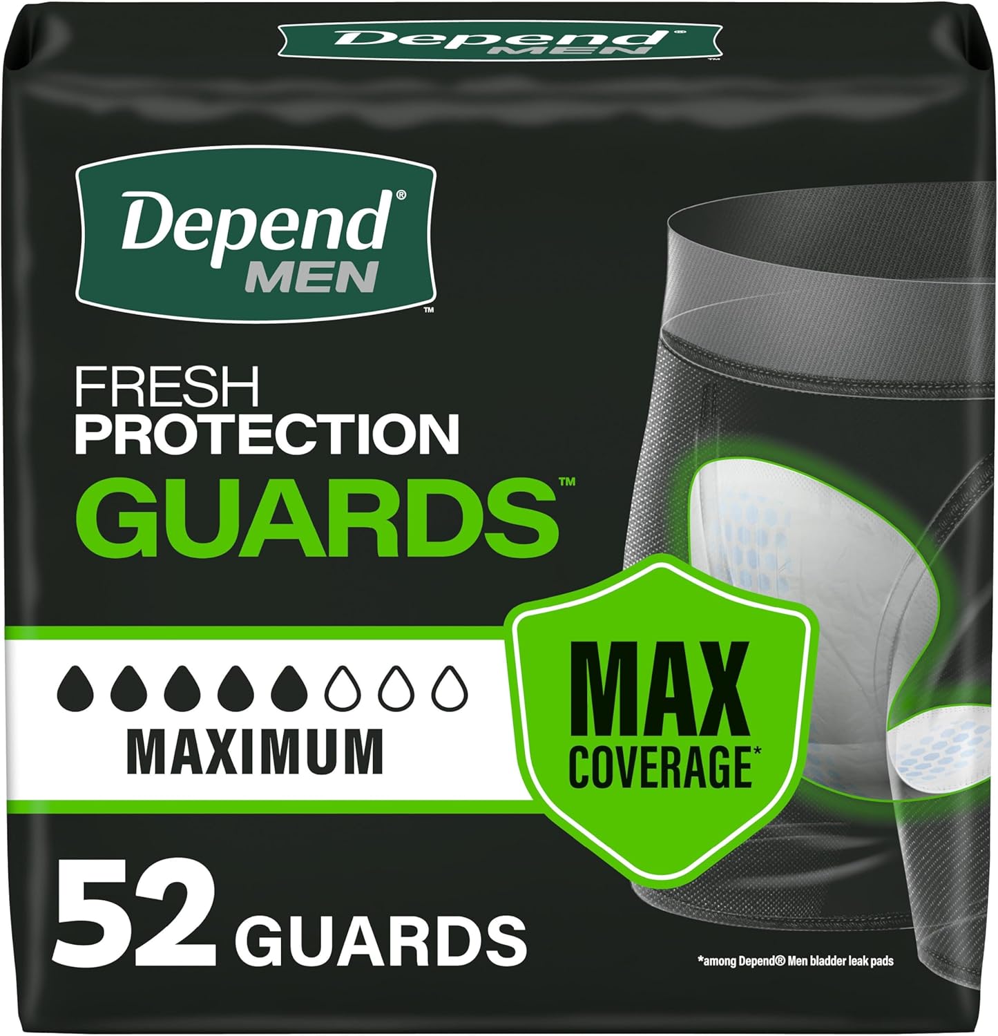 DEPEND GUARDS MAX ABSORB MEN 52 pack of 2