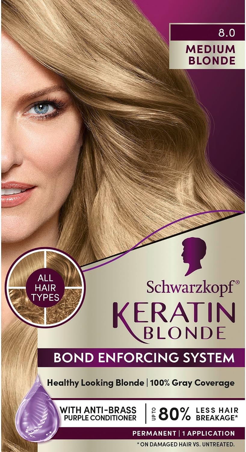 SCHWARZKOPF KERATIN COLOR #8 MED BLONDE