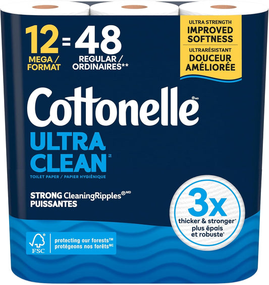 COTTONELLE ULTRA CLEAN BATHROOM TISSUE 284SHT 12 pack of 4