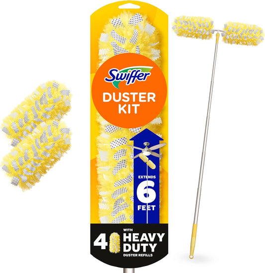SWIFFER DUSTER 360 STARTER KIT SUPER EXTEND HANDLE pack of 4