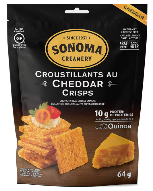Sonoma Creamery   Crunchy Real Cheese Snacks   Cheddar Crisps Cheese Snacks64G