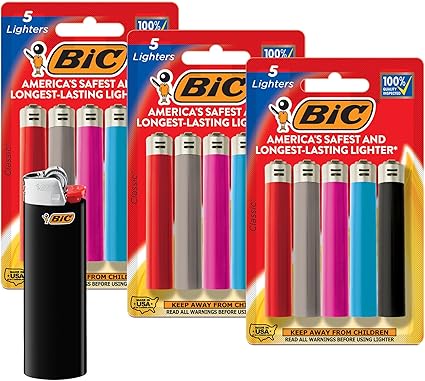 BIC LIGHTER CHILD GUARD 5 pack of 12
