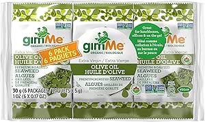 Gimme Health   Organic Roasted Seaweed Snack   Org Roasted Seaweed Snack- Olive Oil 6Pk30G