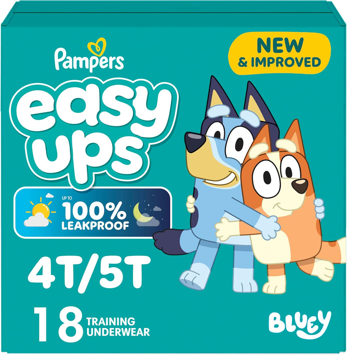 PAMPERS EASY UPS JB BOY SIZE 4T-5T 18 pack of 4
