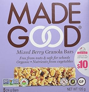 Made Good   Organic Granola Bars   Mixed Berries Bars524G