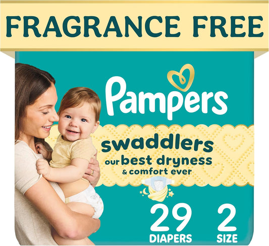 PAMPERS SWADDLERS JB SIZE2 29 pack of 4