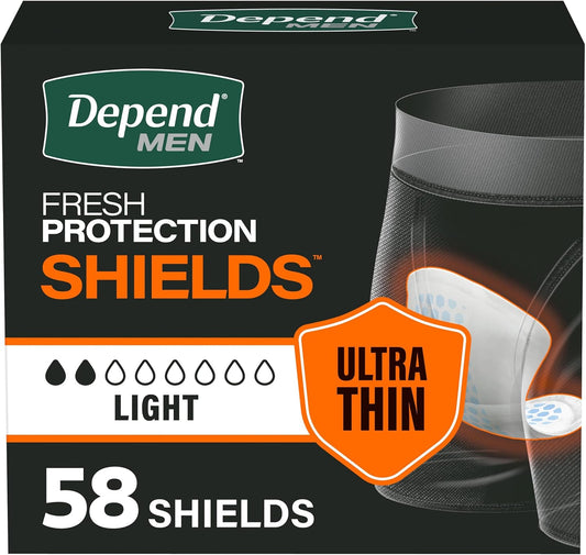 DEPEND SHEILDS FOR MEN 58 pack of 3