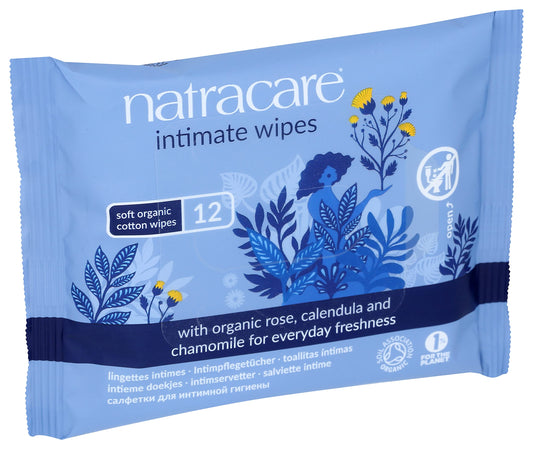 NATRACARE    Org Cotton Intimate Wipes 12ct