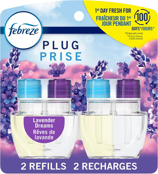FEBREZE PLUG DUAL REFILL LAVENDER DREAMS 2X26ML pack of 6