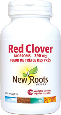 NEW ROOTS    Red Clover Blossoms 390 mg    100 capsules