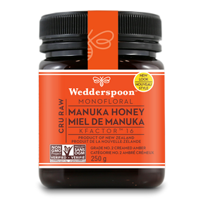 Wedderspoon   Raw Manuka Honey KFactor 16     250g