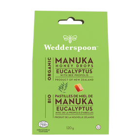 Wedderspoon   Org Manuka Honey Drops Eucalyptus 120g