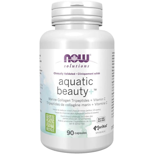 NOW Foods - Aquatic Beauty+™ Collagen, Vitamin C 90vcap
