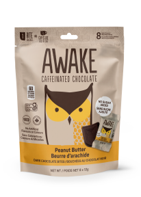 AWAKE CHOCOLATE SNACKS -  Pouch, Dark Chocolate Peanut Butter (Fair Trade)    12g