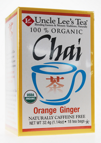 Uncle Lee's Tea   Organic Orange Ginger Chai 18bg