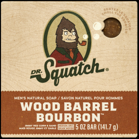 Dr. Squatch   Wood Barrel Bourbon Soap 141g
