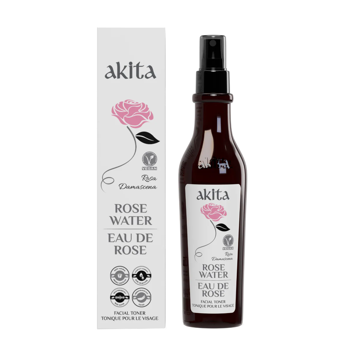 AKITA    All Natural Rose Water, 250ml