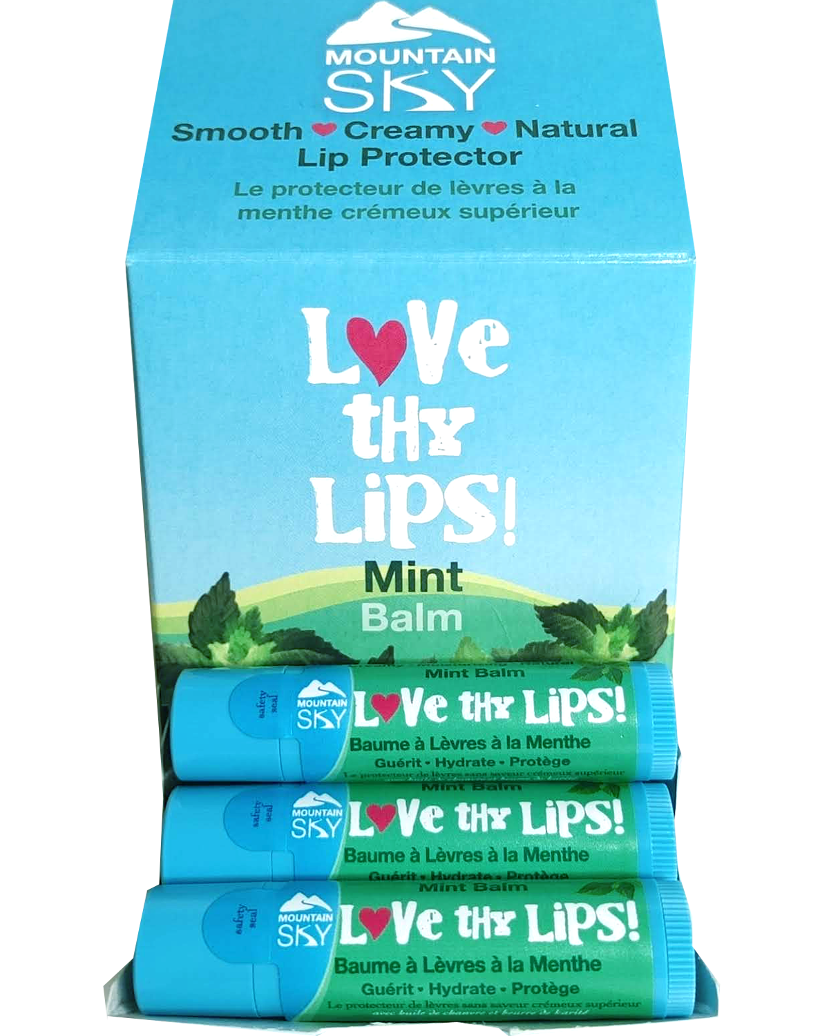 Mountain Sky Soaps   Mint Lip Balm Tray 21 x 4g