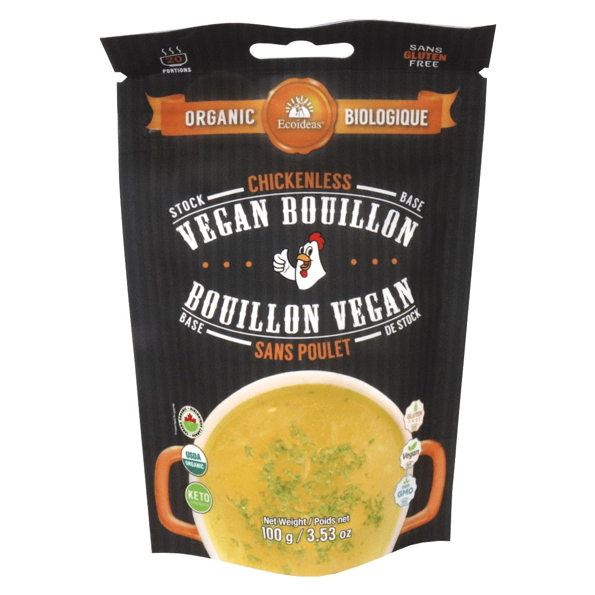 Ecoideas_Ecoideas Organic Vegan Bouillon Chickenless - (100g)_100g