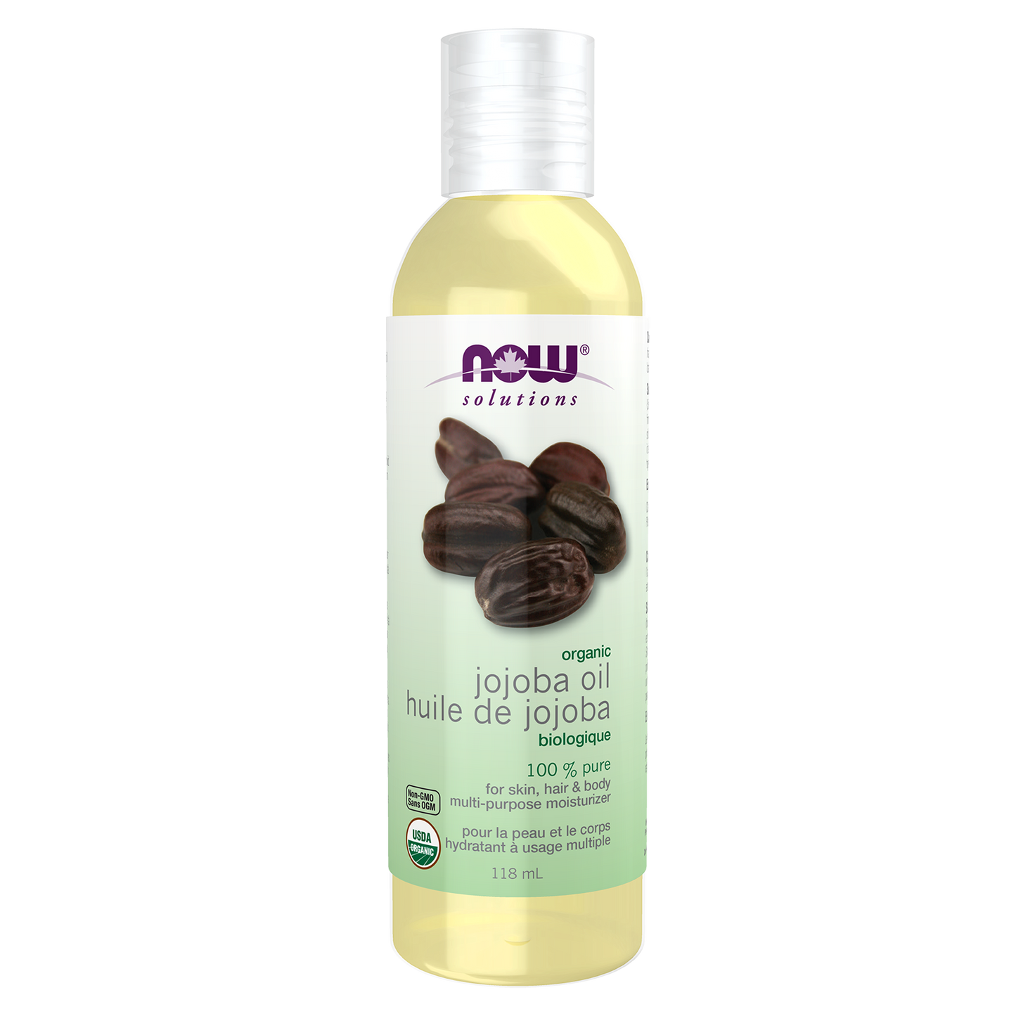NOW    Organic Jojoba Oil, Pure, Expeller Pressed 118mL