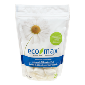 Eco-Max   Plant-Based Dish Soaps   Auto Dishwasher Packs Hypoallergenic20CT