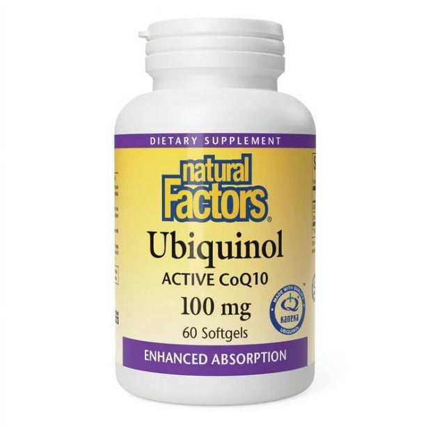 Natural Factors Ubiquinol (Active CoQ10) 100 mg 60 sgels