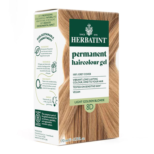 Permanent haircolour gel 8D Light Golden Blonde, 170 ml