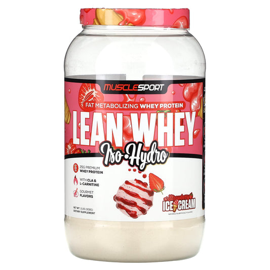 MUSCLE SPORT LEAN WHEY STRAWBERRY ICE CREAM 2lbs