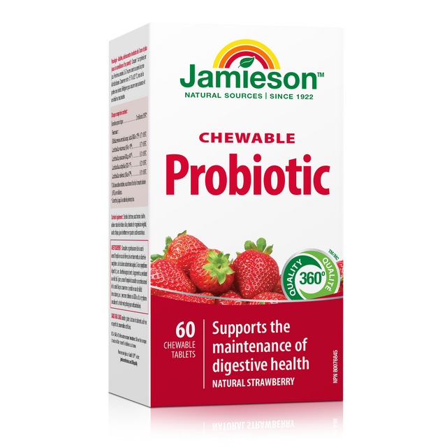 Jamieson    JMS Chewable Probiotic - Strawberry Yogurt 60's    60Chewable Tablets
