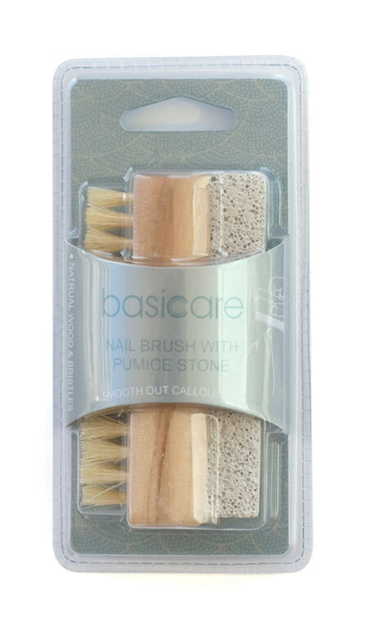 BASICARE   NAIL BRUSH WITH PUMICE STONE