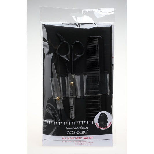 BASICARE   HAIR DRESSING KIT, 4 PCS