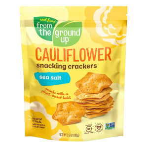 Real Food From The Ground Up    FTGU Snacking Crackers    Flavour: Cauliflower Sea Salt 
Container Size: 3.5 oz    Case of 6