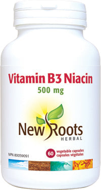 NEW ROOTS    Vitamin B3 Niacin · 500 mg    60 capsules