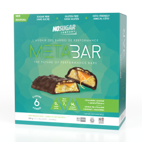No Sugar Company   Meta Bar Chocolate Caramel Peanut 12 x 40g