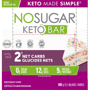 No Sugar Company   Keto Bar Birthday Cake 12 x 40g