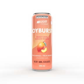 No Sugar Company   Joyburst Energy Drink Peach Mango 12 x 355ml