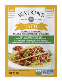 Watkins Co.   Organic Reduced Sodium Taco Mix 12 x 28g