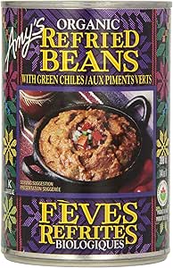 Amy's Kitchen   Beans   Refried Beans With Green Chiles398ML